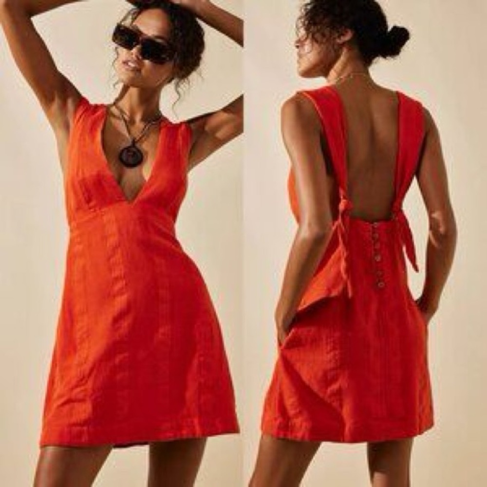 Free People Red Mini Dress